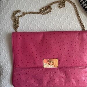 Michael Kors Fuchsia Crossbody Bag with Gold Chain